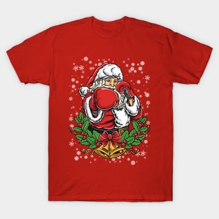 Christmas Santa Claus Boxer Boxing T-Shirt